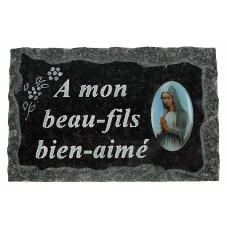 Plaque Cimetiere A Mon Beau-Fils Bien-Aime 9x14