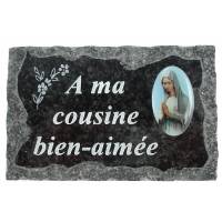 Plaque Cimetiere A Ma Cousine Bien-Aimee 9x14 
