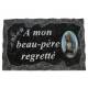 Plaque Cimetiere A Mon Beau-Pere Regrette 9 X 14