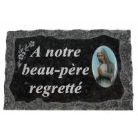 Plaque Cimetiere A Notre Beau-Pere Regrette 9x14