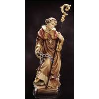 Houtsnijwerk beeld Heilige Leonardus 20cm gekleurd 