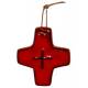 Croix Céramique - 8.5 X 7.5 cm - Rouge