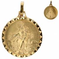 Médaille Scapulaire - 18 mm - Métal Doré