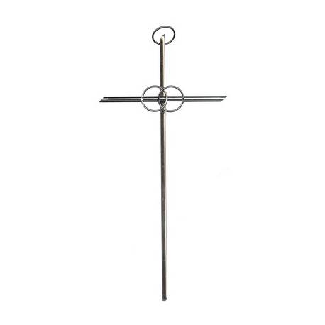 Croix de Mariage - 14 cm - Métal Nickelé
