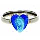 Bague Argent Email 2 tons / Coeur - Vierge
