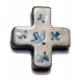 Croix céramique sur cordon 4,8 cm x 4,8 cm