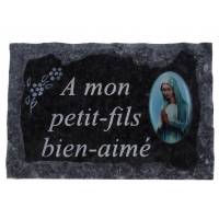Plaque Cimetiere A Mon Petit-Fils Bien-Aime 9x14 