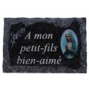 Plaque Cimetiere A Mon Petit-Fils Bien-Aime 9x14