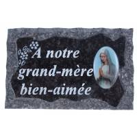 Plaque Cimetiere A Notre Grand-Mere Bien-Aimee 9x14 