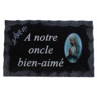 Plaque Cimetiere A Notre Oncle Bien-Aime 9x14 