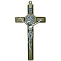 Croix St Benoît - 12 cm - Métal doré