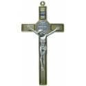 Croix St Benoît - 12 cm - Métal doré