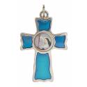 Croix de la Paix Ste Rita - Email Bleu