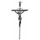 Croix de Mariage - 20 Cm + Christ - Métal Nickelé