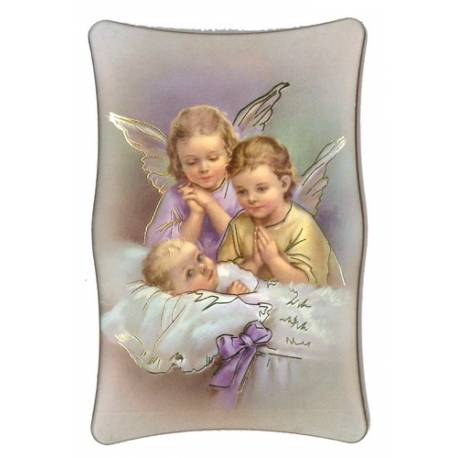 Cadre 7 X H10 cm - Deux Anges + Enfant