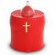 Lampe de cimetiere rouge fournie sans piles