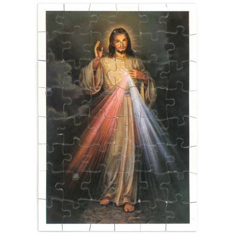 Puzzel 48 stks - Barmhartige Kristus - 15 x 10 cm 