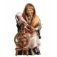 Femme Au Rouet : crèche de Noël en bois Ulrich 15 cm
