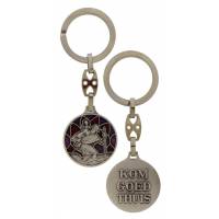 Porte-Clefs - St Christophe / K.g.t. - 30 mm - Email Rouge