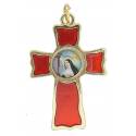 Croix de la Paix Ste Rita - Email Rouge