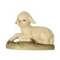 Bois Sculpte Mouton Couche 15 Cm
