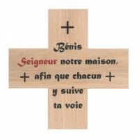 Croix Murale - Bénis Seigneur ... - 12 X 12 cm