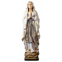 Statue en bois sculpté Notre Dame de Lourdes 17 cm couleur