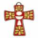 Croix Bronze 8x7 Eucharistie Email Rouge