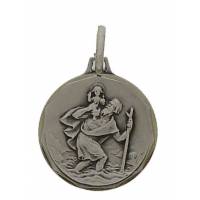 Médaille St Christophe - 16 mm - Métal Argenté