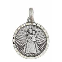 Médaille Vierge et Enfant - 16 mm - Métal Argenté