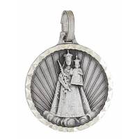 Médaille Vierge et Enfant - 18 mm - Métal Argenté