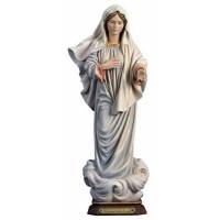 Statue en bois sculpté Notre Dame de Medjugorje 23 cm couleur