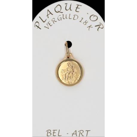 Medaille plaqué-goud - Scapulier - 12 mm 