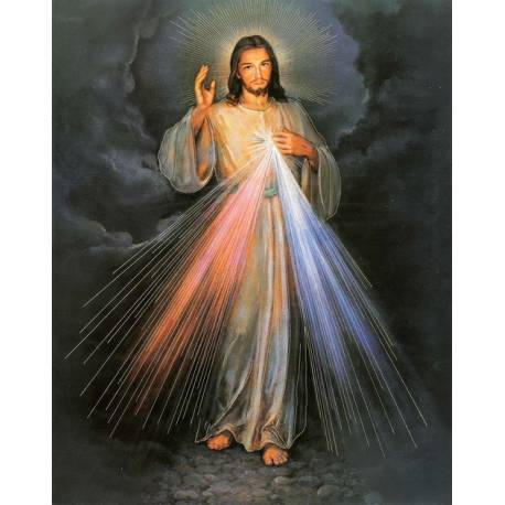 Poster 50 X 70 cm Barmhartige Kristus "Goud" 
