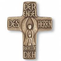 Croix Murale Bronze 13 Cm Der Engel Des Herrn Behüte Dich
