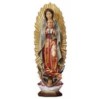Statue en bois sculpté Vierge de la Guadeloupe 23 cm couleur