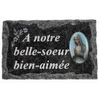 Plaque Cimetiere A Notre Belle-Soeur Bien-Aimee 9x14 
