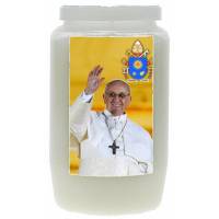 Kaars 3 Dagen / wit / Paus Franciscus 