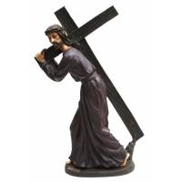 Statue 46 X 24 cm - Jésus portant sa croix