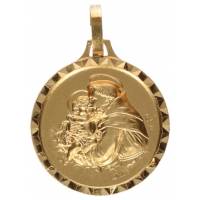 Medaille H Antonius - 23 mm - Metaal Verguld 