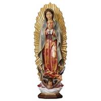 Statue en bois sculpté Vierge de la Guadeloupe 30 cm couleur