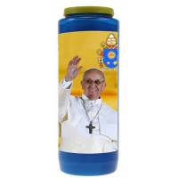 Noveenkaars / blauw / Paus Franciscus 
