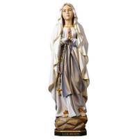 Houtsnijwerk beeld Onze Lieve Vrouw van Lourdes 23 cm gekleurd 