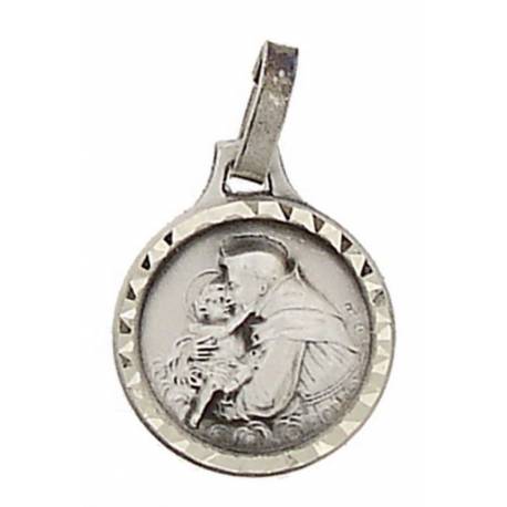 Médaille St Antoine - 12 mm - Métal Argenté