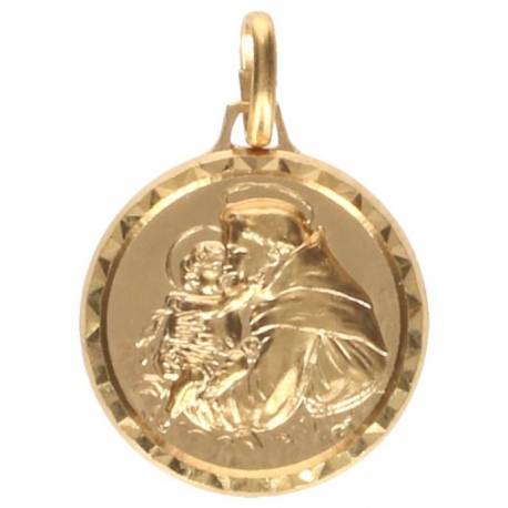 Médaille St Antoine - 16 mm - Métal Doré