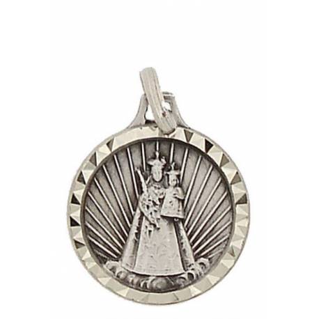 Médaille Vierge et Enfant - 14 mm - Métal Argenté