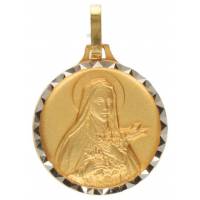 Médaille Ste Thérèse - 23 mm - Métal Doré