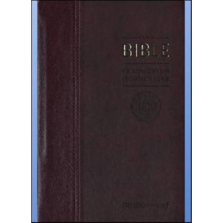 Bible TOB - Couverture cuir brun + pages dorées