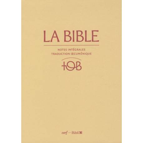 Bible TOB avec notes intégrales - simili rouge + étui carton