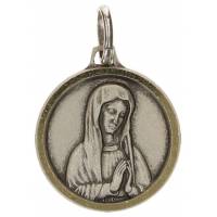Médaille Vierge priante - 16 mm - Métal Argenté
